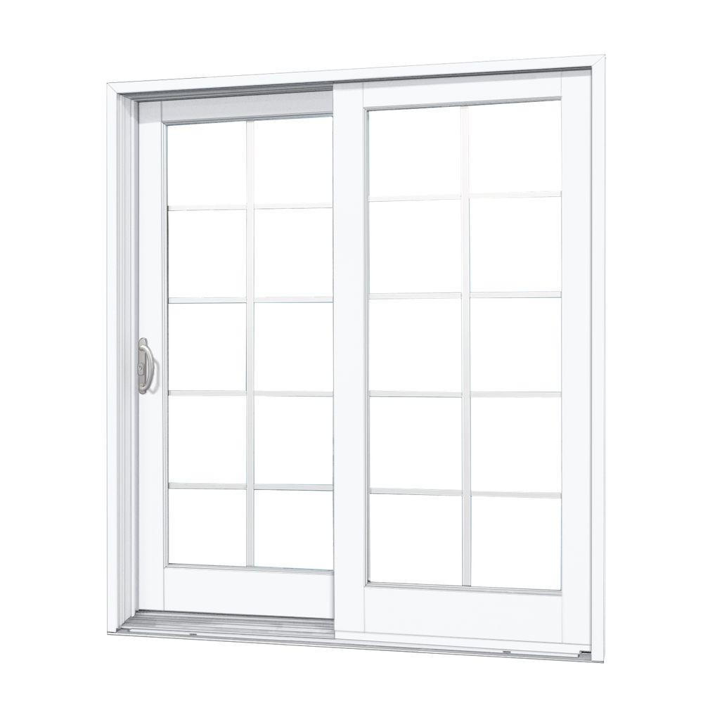 MP Doors 60 in. x 80 in. Woodgrain Interior and Smooth White Exterior
