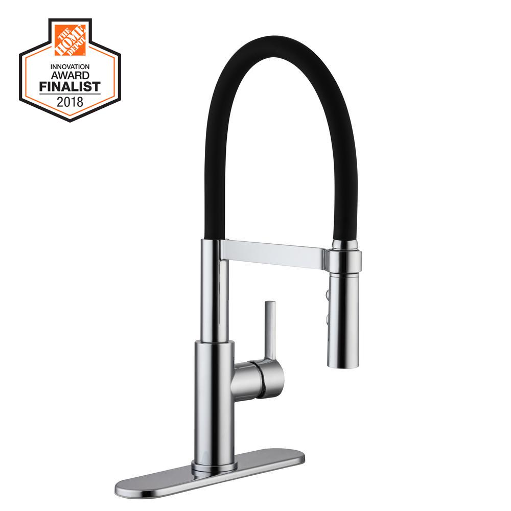 Glacier Bay Statham SingleHandle Rubber Hose Springneck PullDown