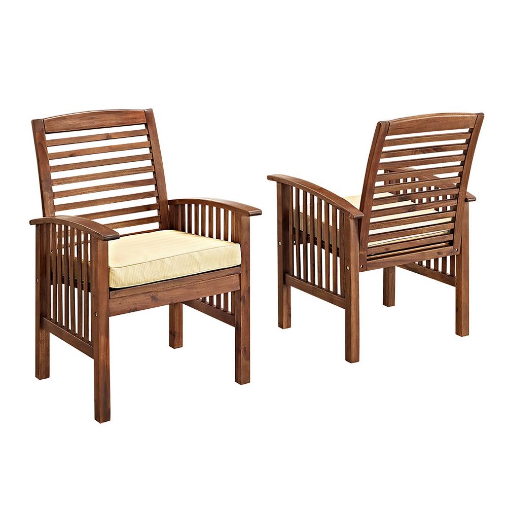 Home Loft Concept Patio Arm Chair with Cushions (Set of 2)