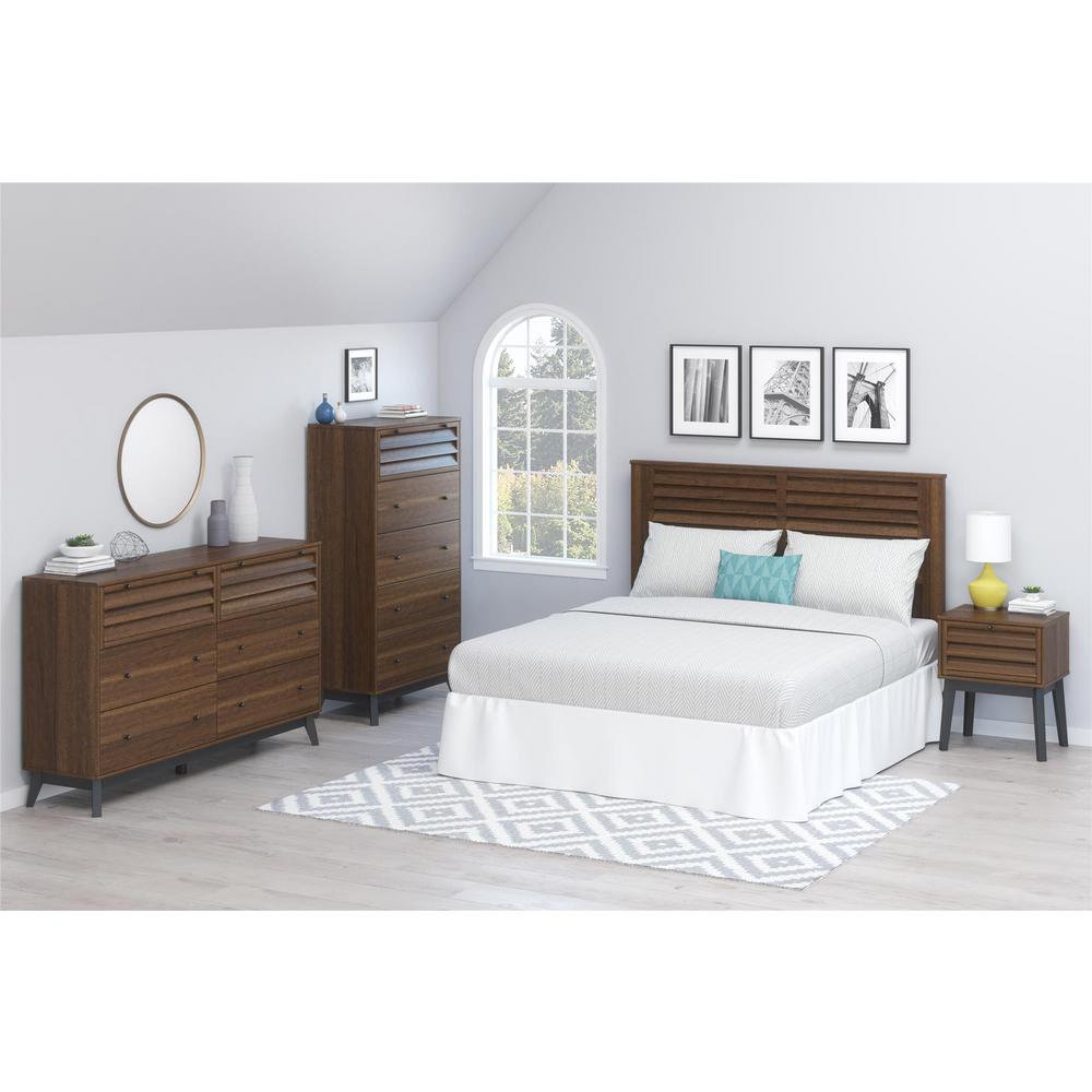 Ameriwood Home Vaughn 6 Drawer Walnut Dresser 5995096com The