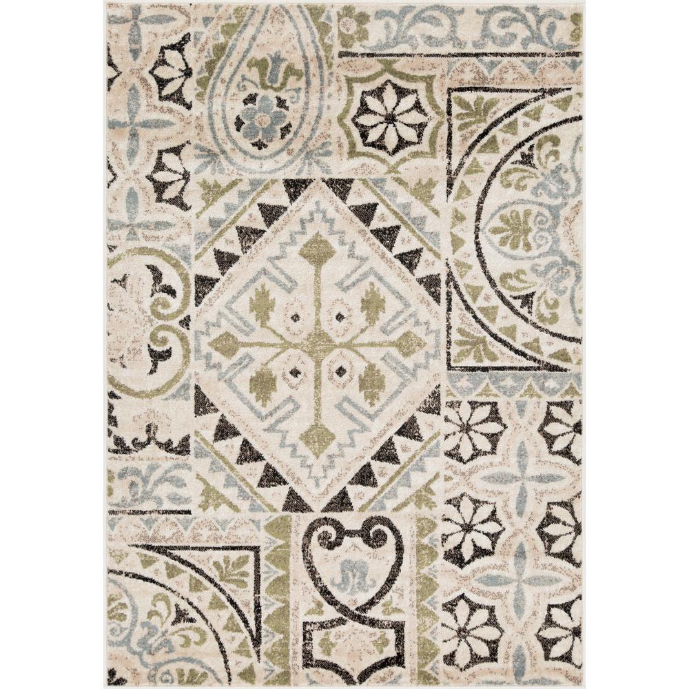 Unbranded Piper Green Aztec 5 ft. x 7 ft. Area RugRS912S57 The Home