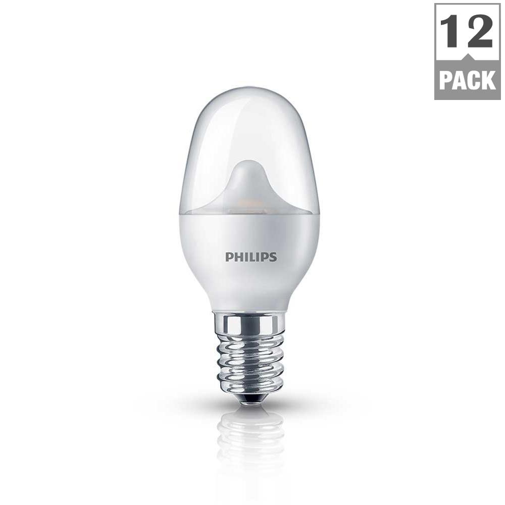 8 Pack Philips Clear Night Light 7-watt C7 Candelabra Base Light Bulb