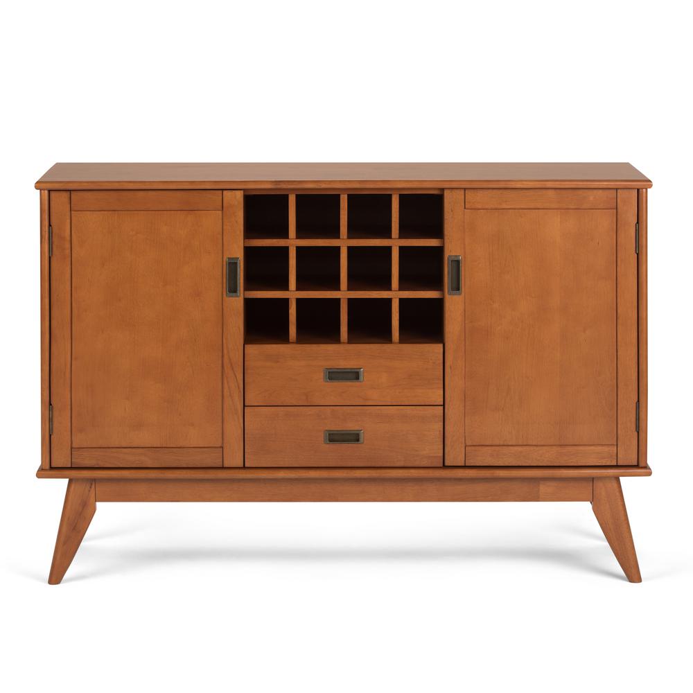 Simpli Home Dr Solid Hardwood 54 In Wide Mid Century Modern Simpli Home Dr Solid Hardwood 54 In Wide Mid Century Modern Sideboard Buffet And Winerack Teak Brown 3axcdrp 10 Tk The Depot
