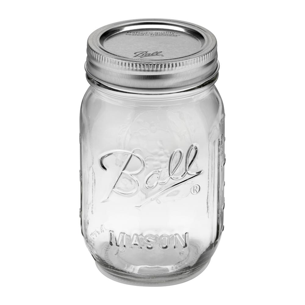 Ball 16 Oz Wide Mouth Pint Gl Jar 12 Pack Case 14400 66000 Ball 16 Oz Wide Mouth Pint Gl Jar