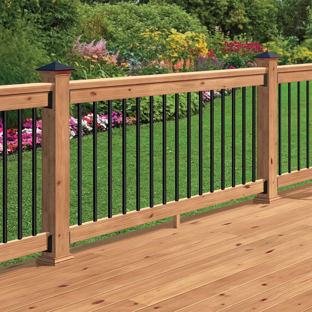 Deckorail 6 Ft Aluminum Cedar Tone Southern Yellow Pine Deck Cedar Tone Southern Yellow Pine Deck