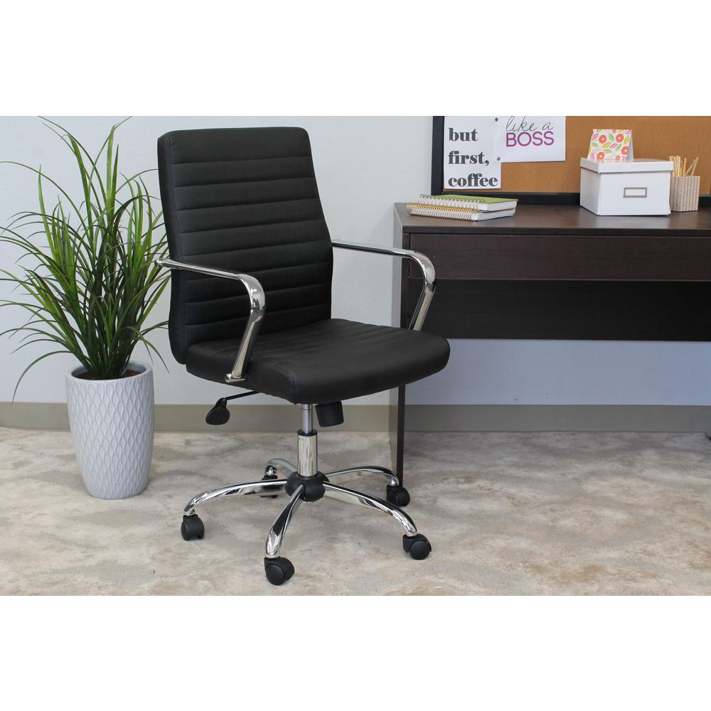 Boss Black Retro Task Chair B436c Cp The Home Depot