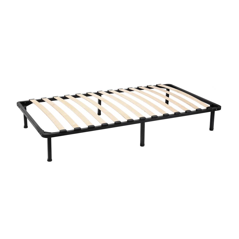 Furinno Twin Metal Platform Bed Frame with Wooden SlatsFB3002T The Home Depot