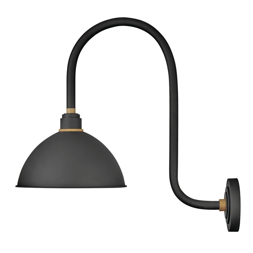 Hinkley Lighting Foundry Large 1 Light Textured Black Outdoor Wall Sconce
