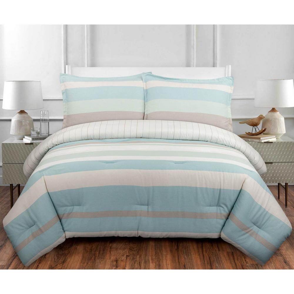 Nouvelle Home Coastal Stripe Twin Xl Cotton Comforter Set Cs92txcs The Depot - Coastal Comforters Bedding Sets Nouvelle Home Coastal Stripe Twin Xl Cotton Comforter Set Cs92txcs The Depot - Coastal Comforters Bedding Sets