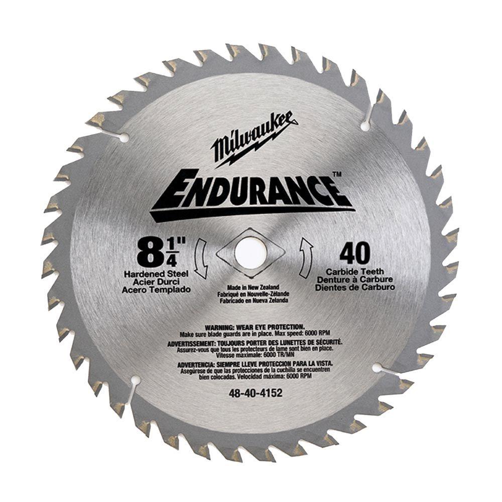 Milwaukee 81/4 in. x 40 Carbide Tooth Circular Saw Blade48404152