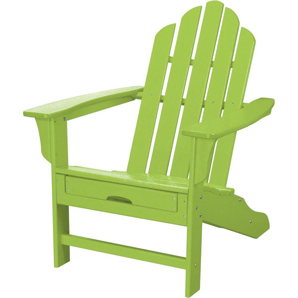 Hanover All Weather Patio Adirondack Chair With Hide Away Ottoman In Hanover All Weather Patio Adirondack Chair With Hide Away Ottoman In Lime Green