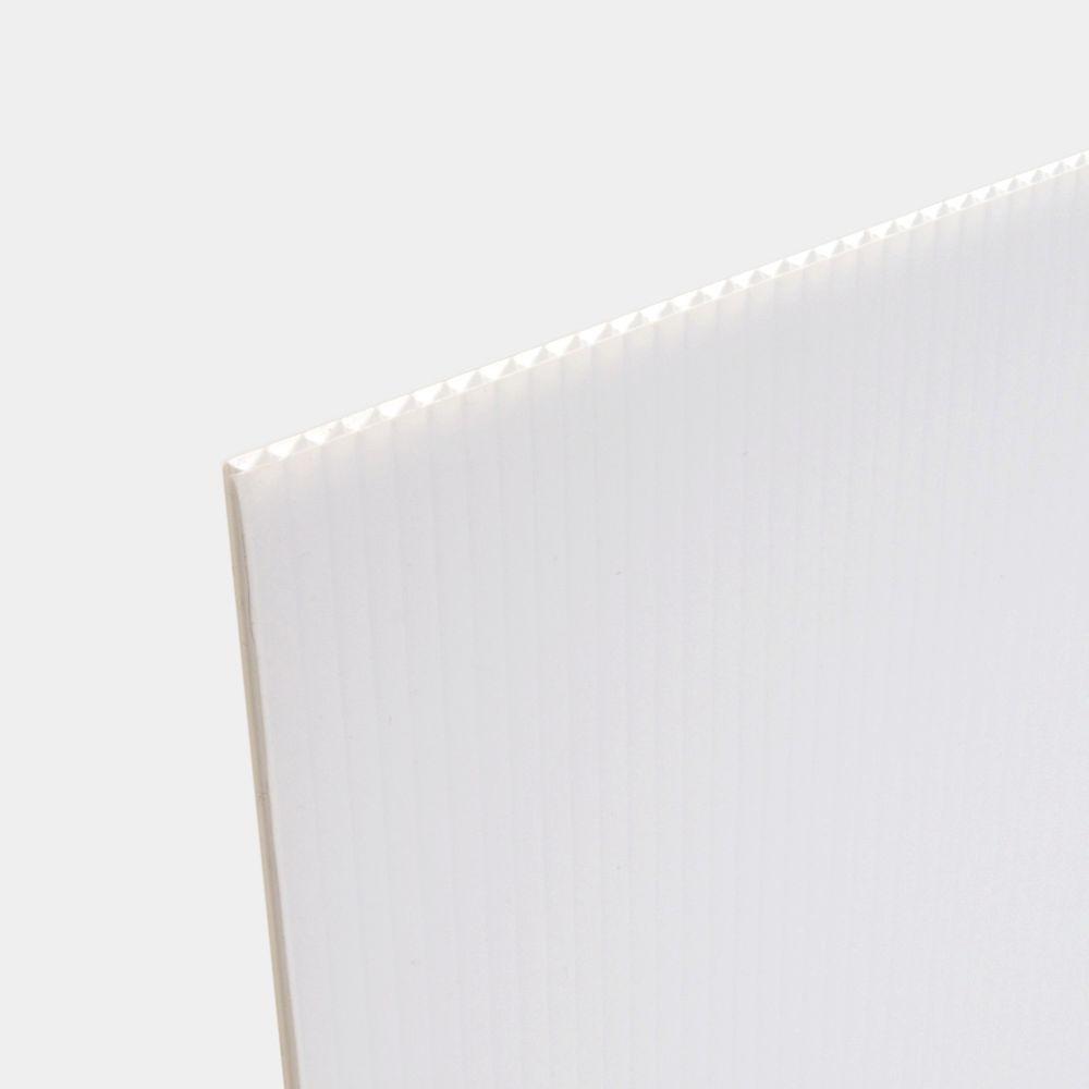 24 in. x 36 in. White Corrugated Twinwall Plastic Sheet (15Pack)COR