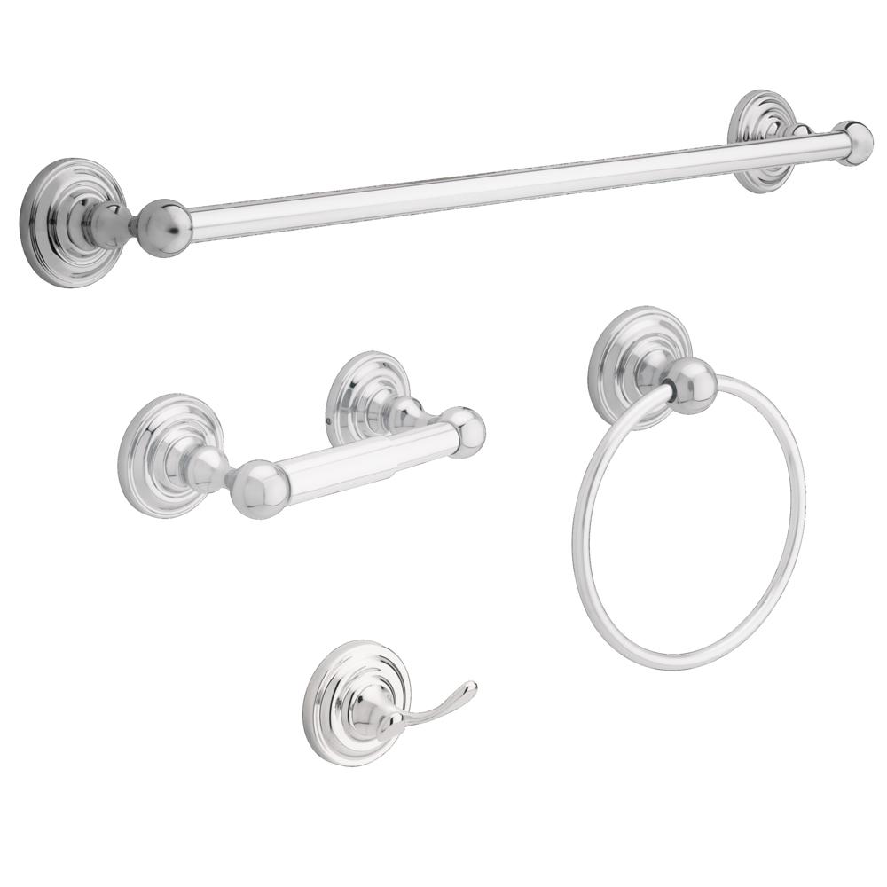 Delta Greenwich 4Piece Bath Hardware Set in Polished ChromeGWD63PC