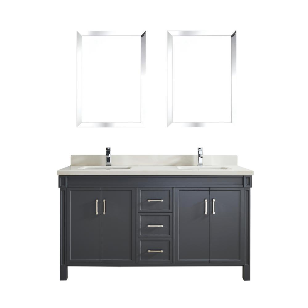 Studio Bathe Serrano 63 In W X 22 D Vanity Pepper Gray With Studio Bathe Serrano 63 In W X 22 D Vanity Pepper Gray