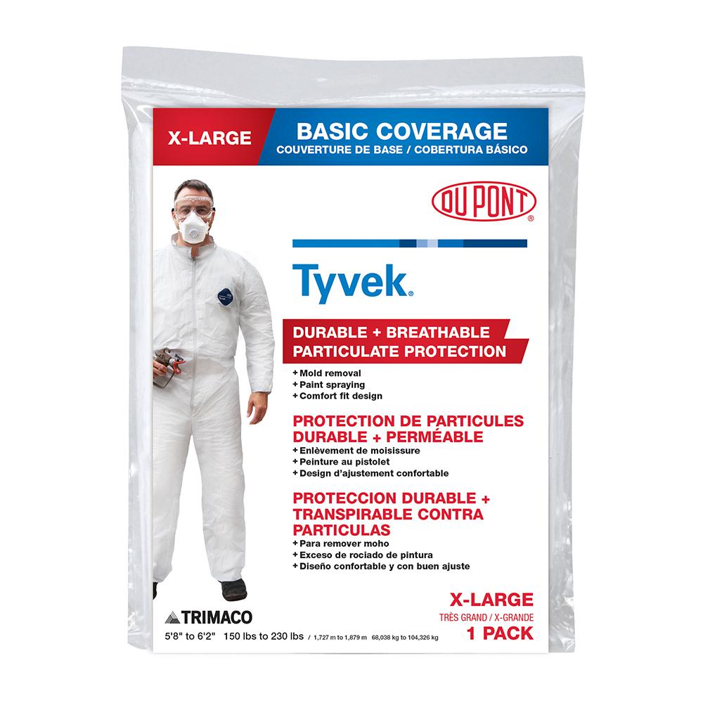 TRIMACO DuPont Tyvek No Elastic Disposable Coverall XL14123 The