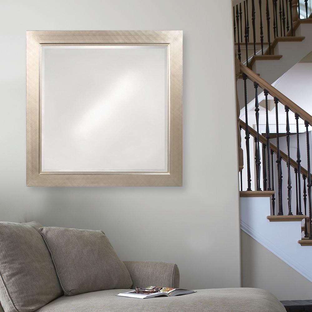Howard Elliott 40 in. x 40 in. Millennium Silver Square Mirror5036 The Home Depot