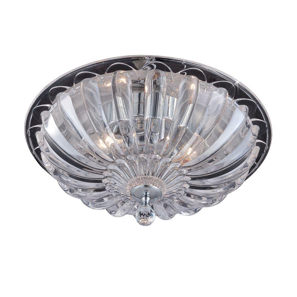 Home Decorators Collection Vintage 15 75 In 3 Light Home Decorators Collection Vintage 15 75 In 3 Light Chrome Flushmount With Gl Shade 22943 Hbu The Depot