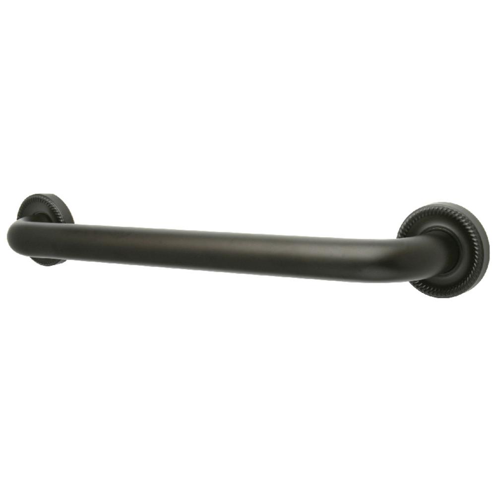 Kingston Brass Camelon 32 in. x 1-1/4 in. Grab Bar in Oil Rubbed Bronze ...