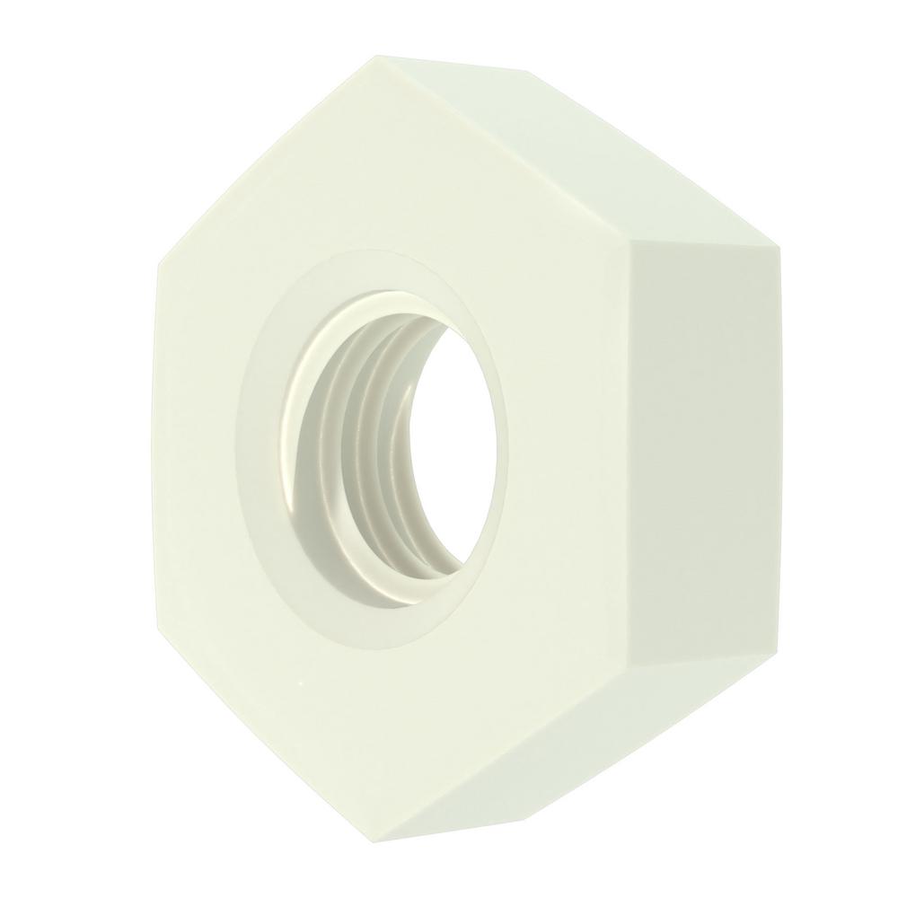 WN6-32N 50 Pack 6-32 Nylon Wing Nuts Natural Nylon Finish Off White