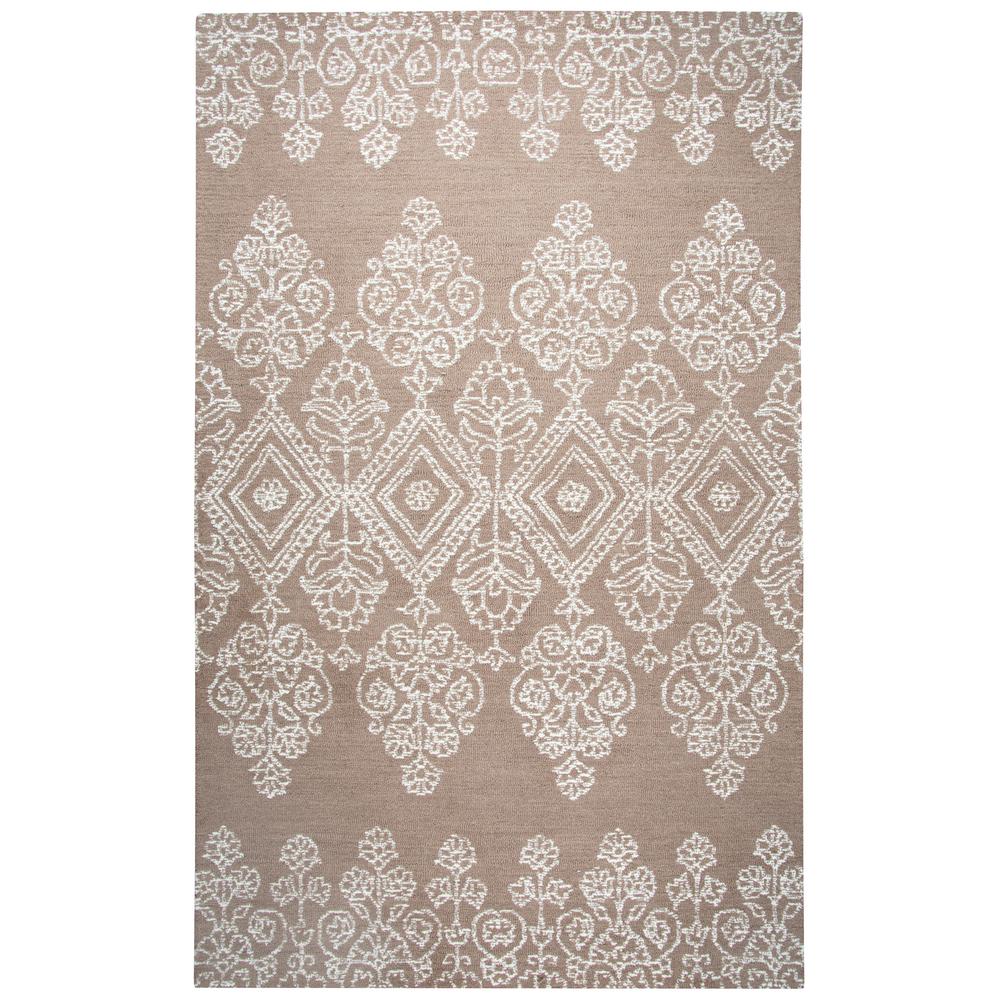 Rizzy Home Legacy Light Brown Ivory 5 Ft X 8 Medallion Area Rug
