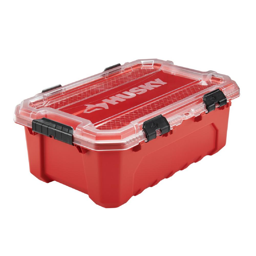Photo 1 of *** INCOMPLETE*** MISSING LID AND 1 HINGE***
Professional 12 Gallon Waterproof Storage Container with Hinged Lid in Red
