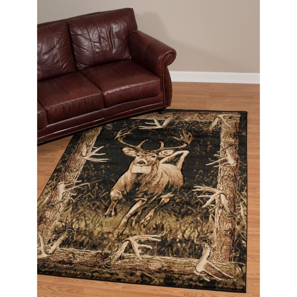 United Weavers Designer Contours John Q Running Deer Toffee 5 Ft X 8 Ft Area Rug 512 27159 69 The Home Depot