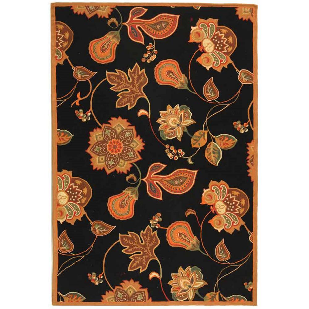 Safavieh Chelsea Black Orange 6 Ft X 9 Area Rug Hk209c Safavieh Chelsea Black Orange 6 Ft X 9