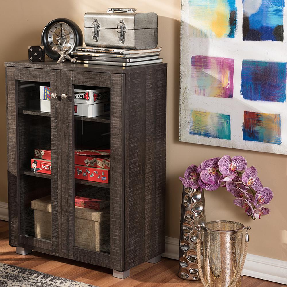 Walker Edison Furniture Company Traditional Brown Storage Cabinet