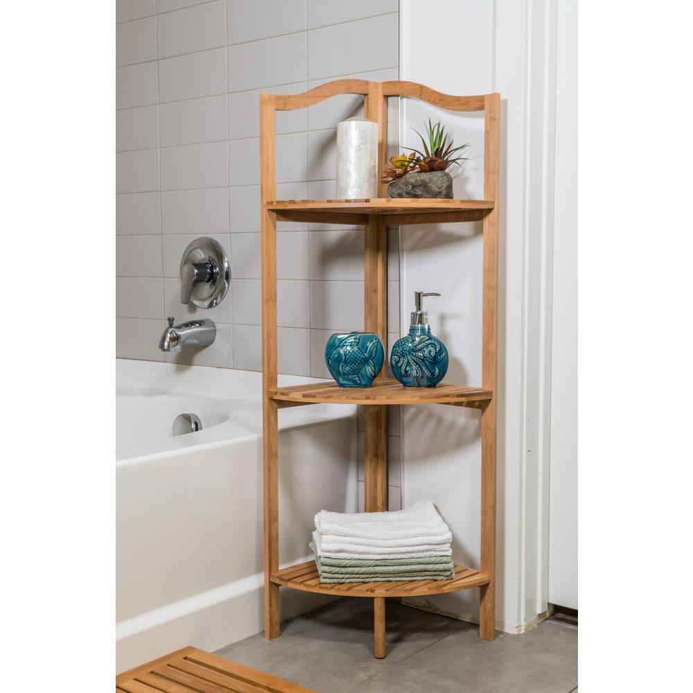 Canary 43 In 3 Tier Brown Bath Shelf Made Of Bamboo Zr43bsh The 3 Tier Brown Bath Shelf Made Of Bamboo
