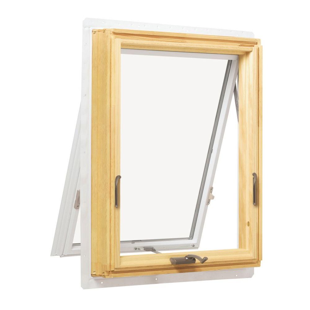 Andersen 24.125 in. x 24.125 in. 400 Series Awning Wood Window with