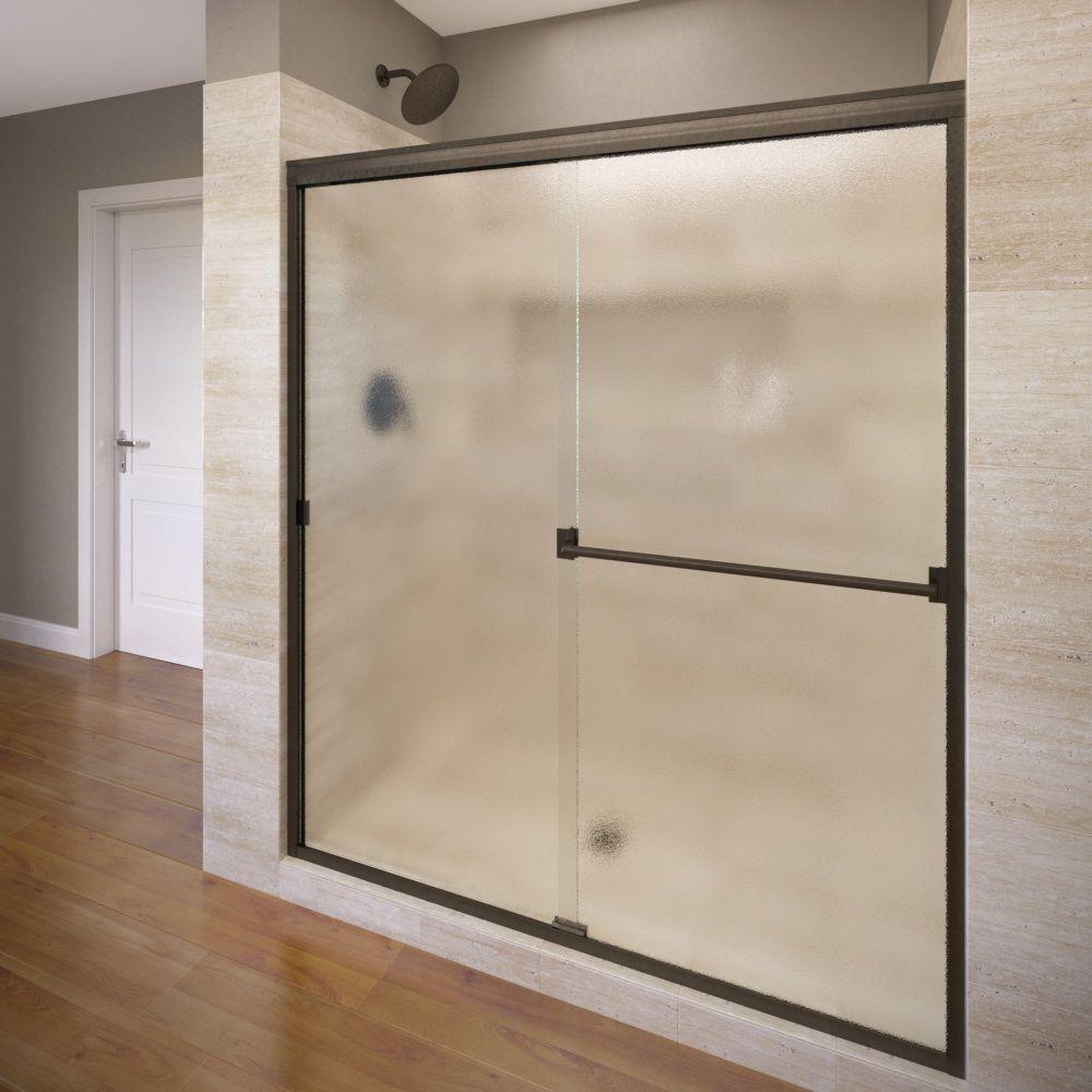 Basco Classic 60 in. x 70 in. Semi-Frameless Sliding ...