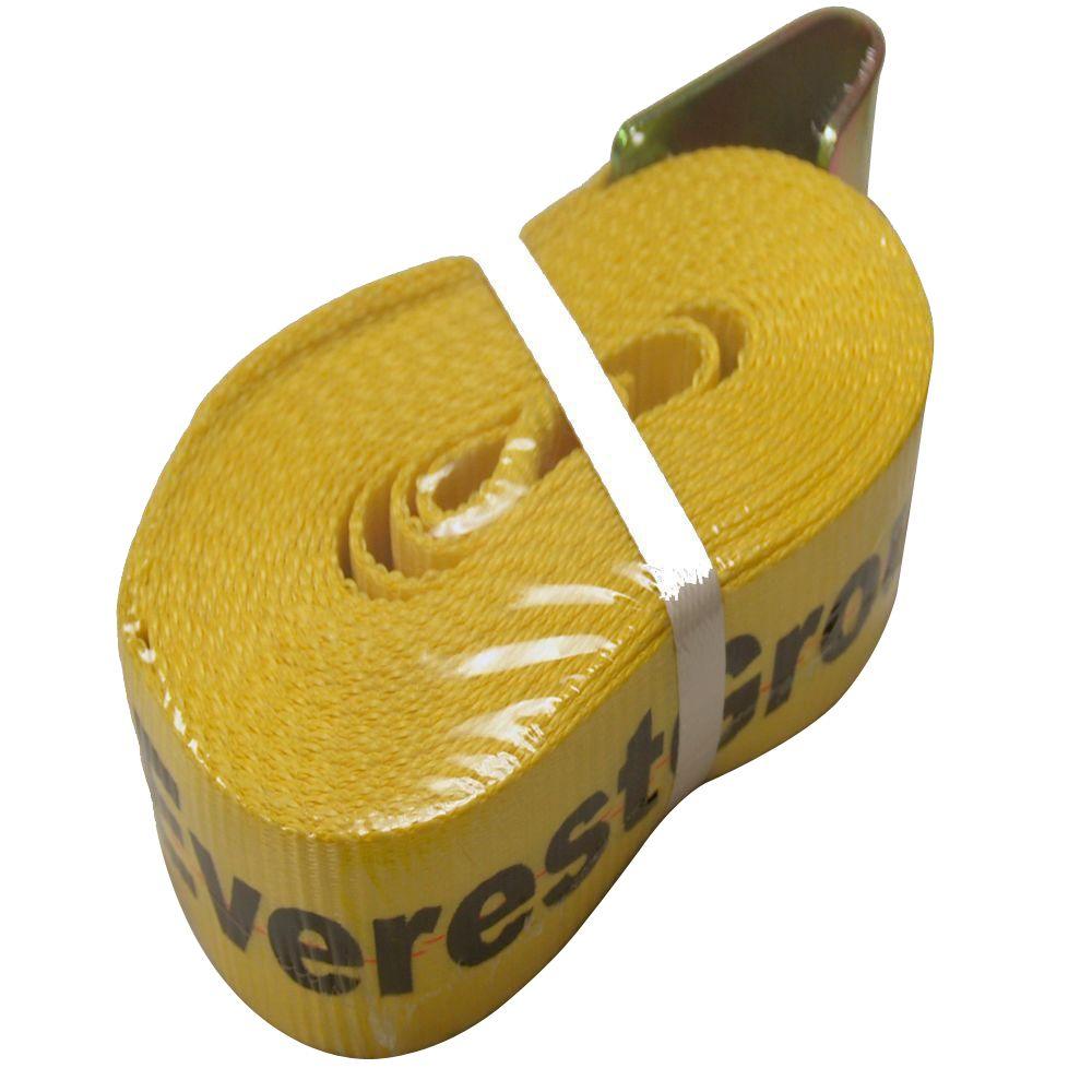 EVEREST 2 in. x 27 ft. HeavyDuty Ratchet TieDown Trailer Strap