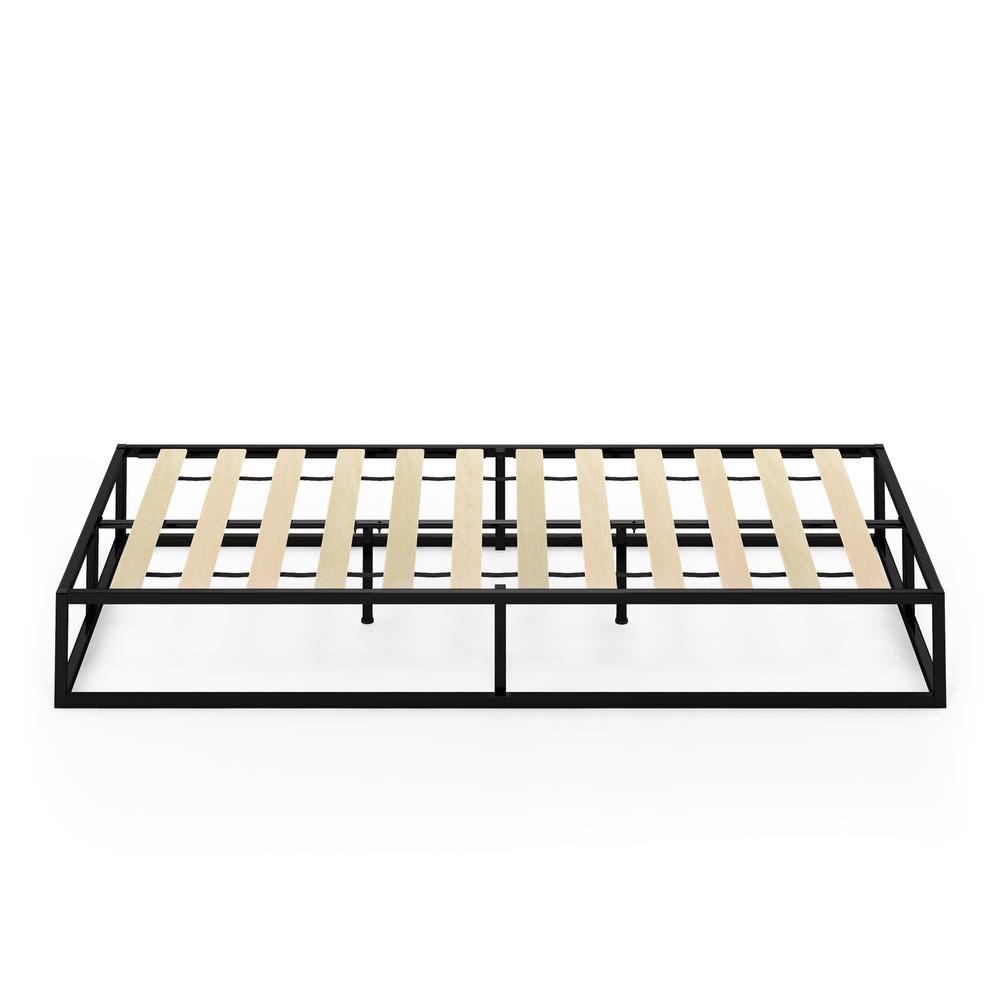 Furinno Monaco Twin Metal Bed Frame Foundation with Wooden Slats