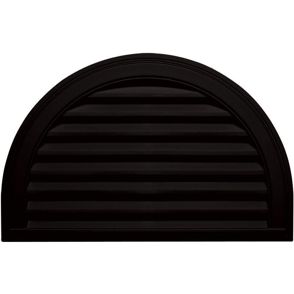 builders edge 22 in. x 34 in. half round gable vent in