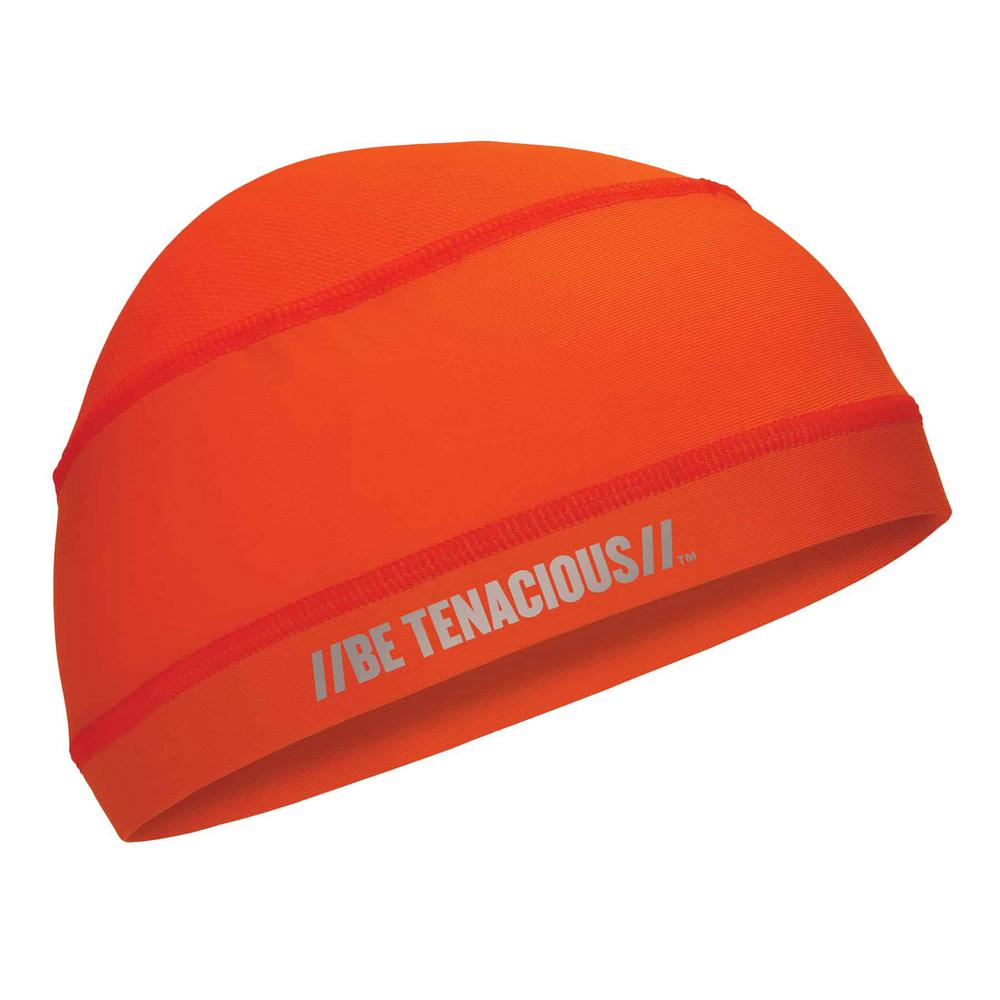 orange skull cap