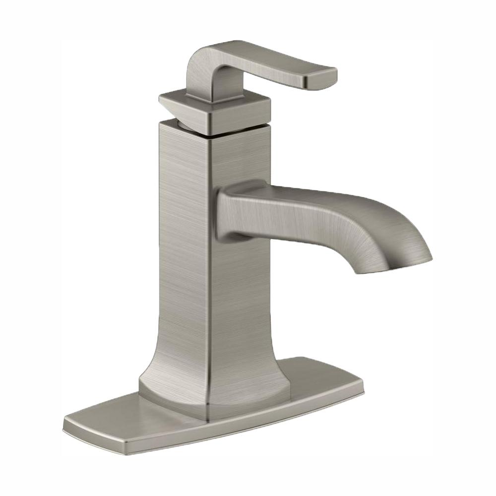 Kohler Rubicon Single Hole Single Handle Bathroom Faucet In Vibrant Brushed Nickel