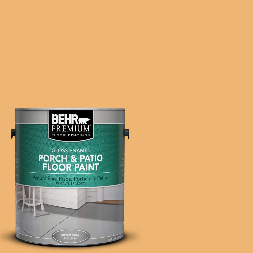Behr Premium 1 Gal Ppu6 03 Sunburst Gloss Interior Exterior Porch Ppu6 03 Sunburst Gloss Interior Exterior Porch And