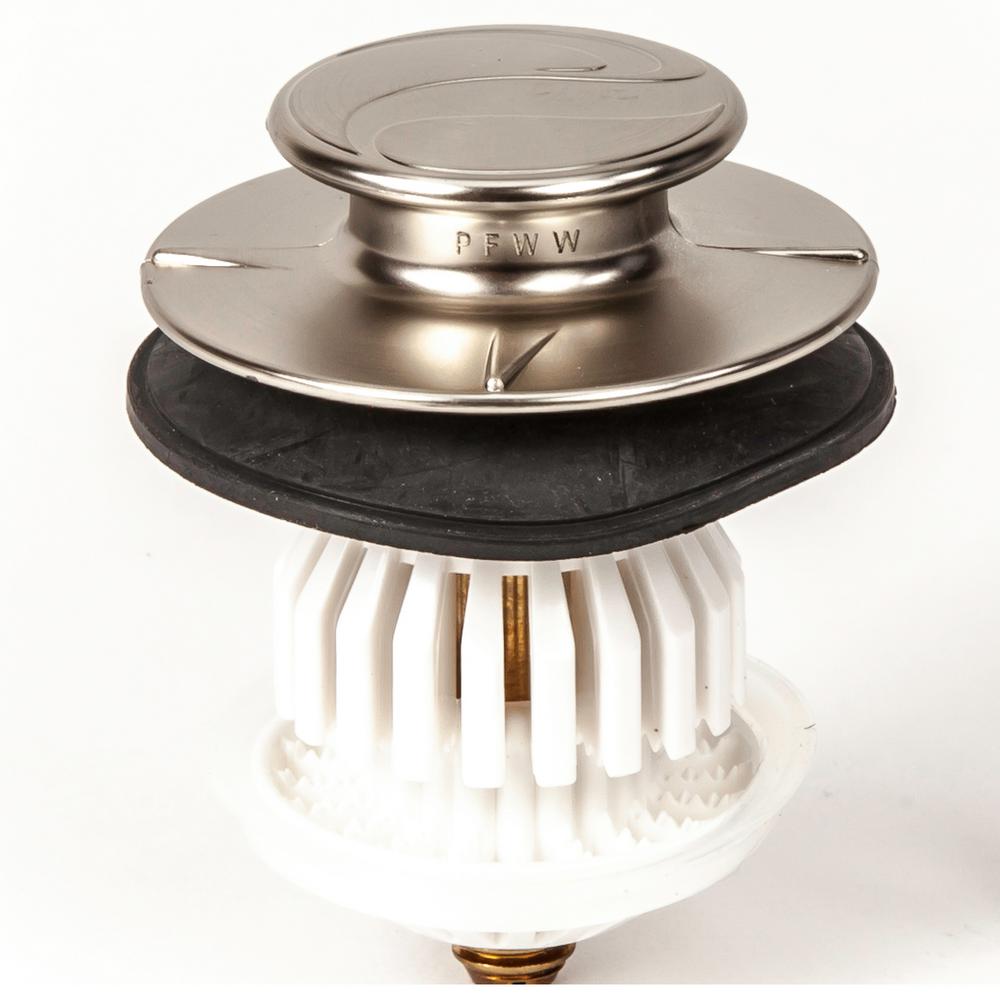 Pf Waterworks 1 2 In Or 4 Draineasy Universal Clog Preventing Bathtub Stopper Strainer With 3 8 And 5 16 Fittings