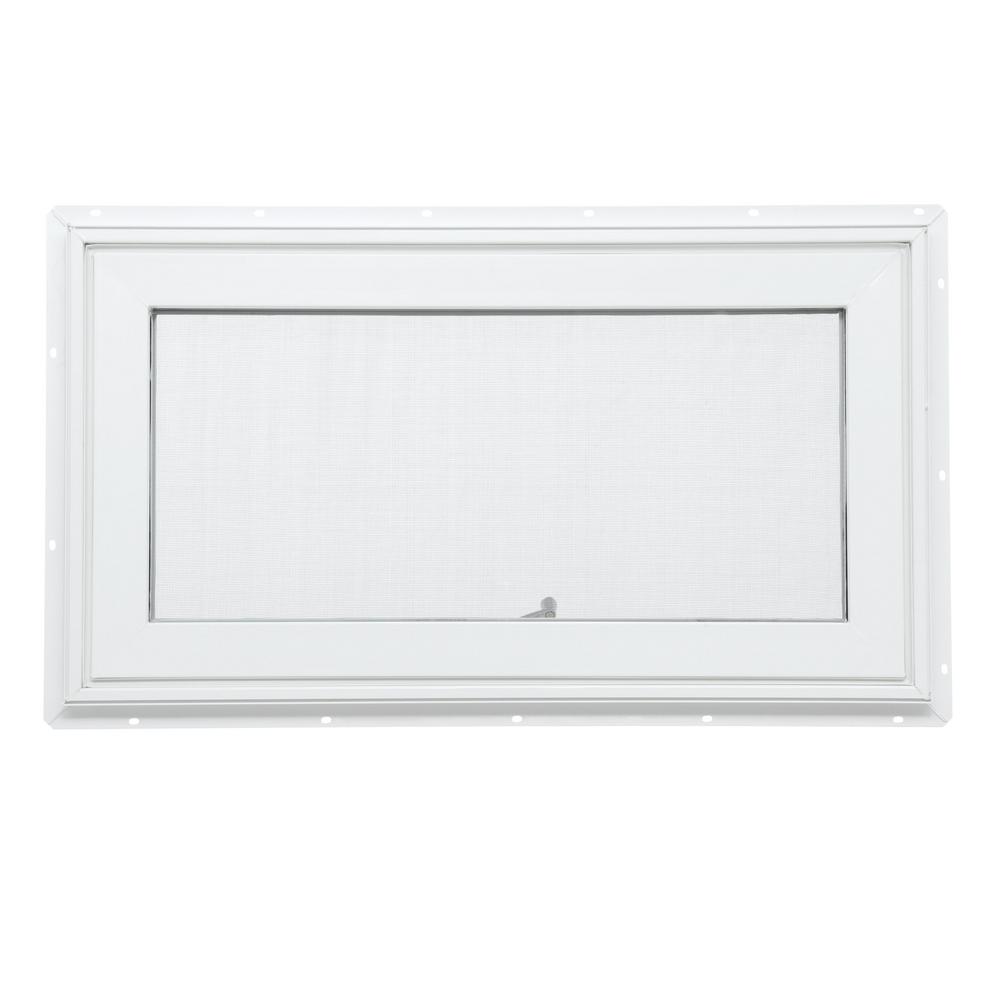 Bathroom Awning Vinyl Window Vent with Insect Screen 31.75 in. x 18 in ...