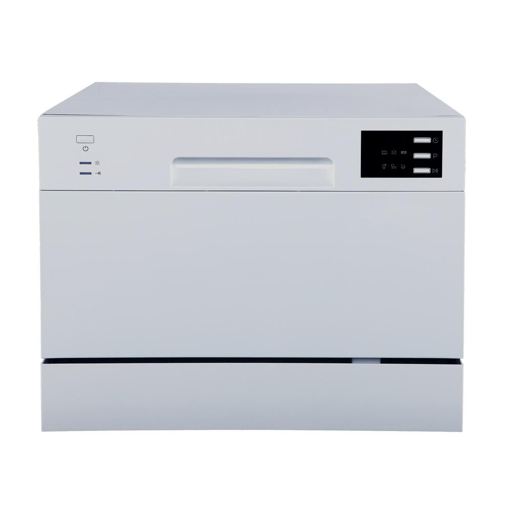 Spt Portable Countertop Dishwasher In Silver With Delay Start Led