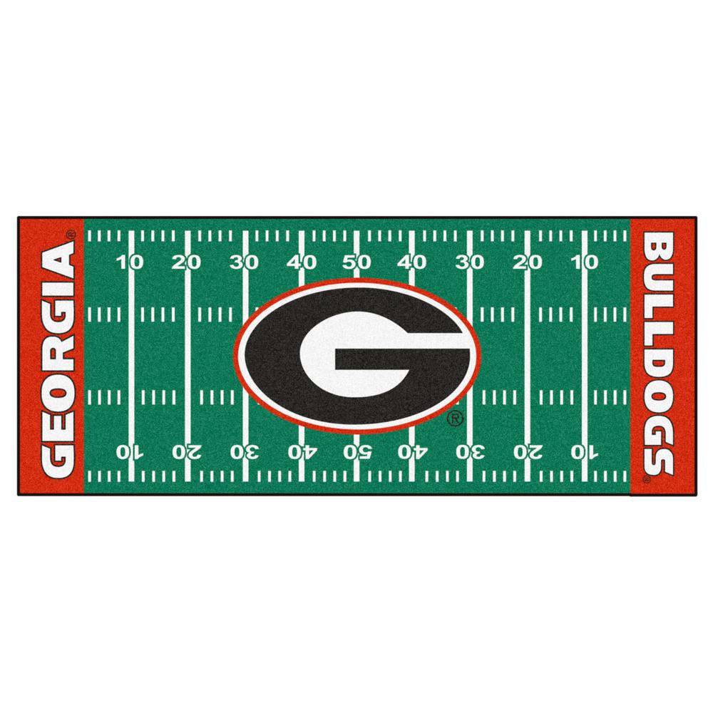 Fanmats University Of Georgia 3 Ft X 6 Football Field Runner Fanmats University Of Georgia 3 Ft X 6 Football Field Runner Rug
