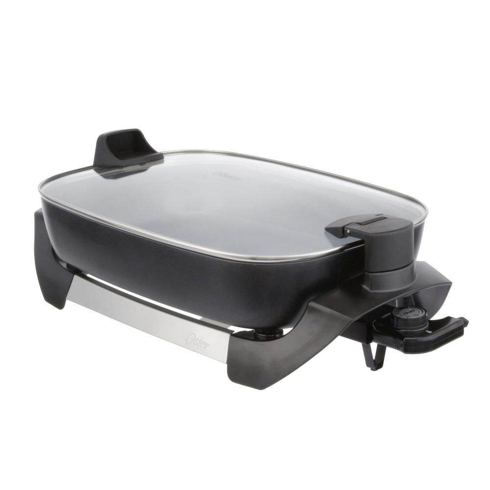 Oster DuraCeramic 12 in. x 16 in. Black Titanium NonStick Electric