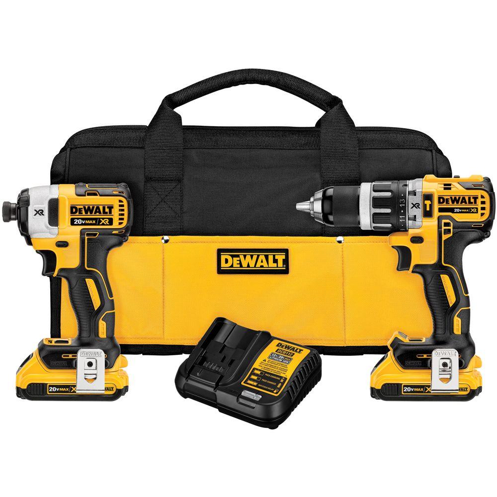 DEWALT 20-Volt MAX XR Lithium-Ion Cordless Brushless Hammerdrill/Impact Combo Kit