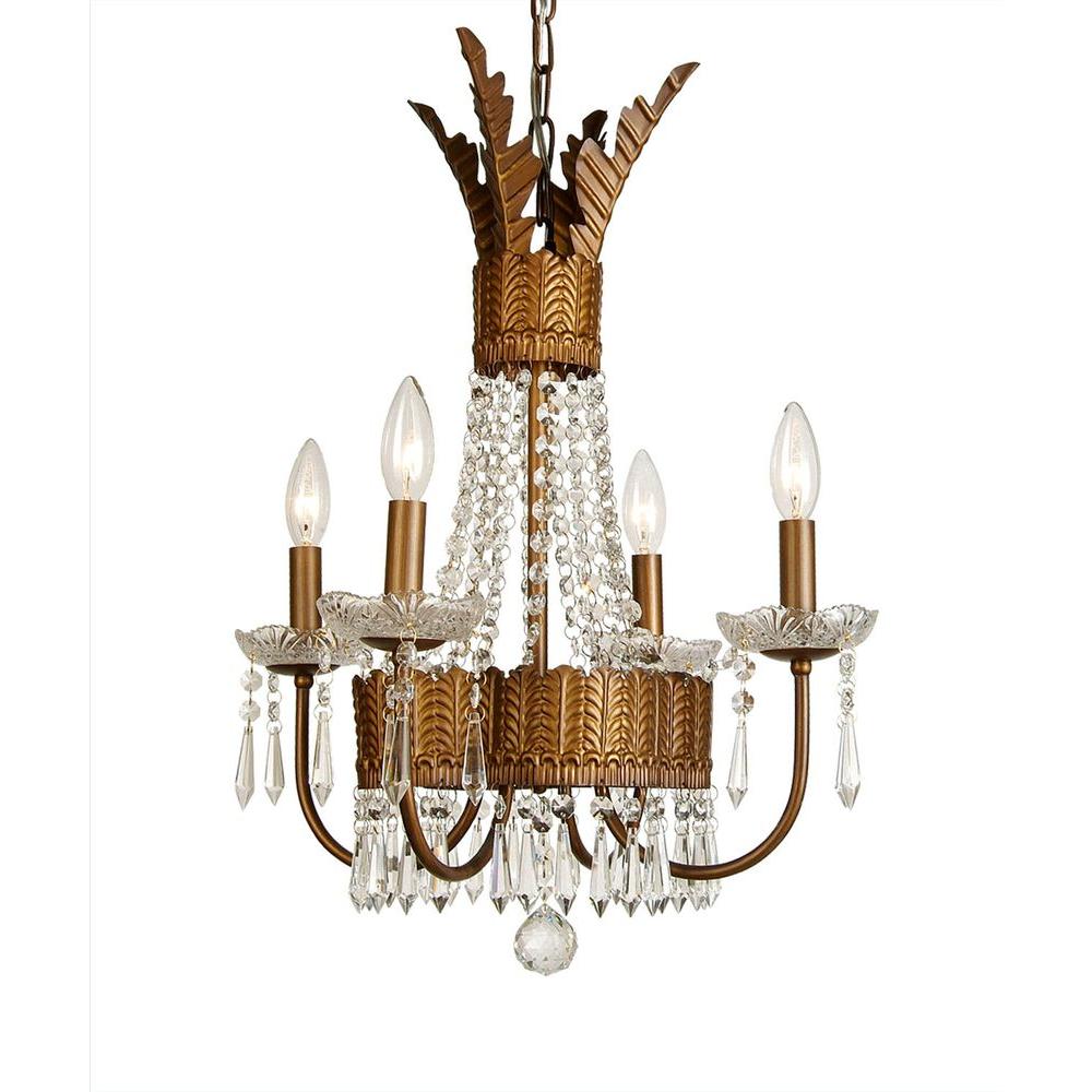 Filament Design Xavier 4Light Gold ChandelierCLIBIET316G The Home