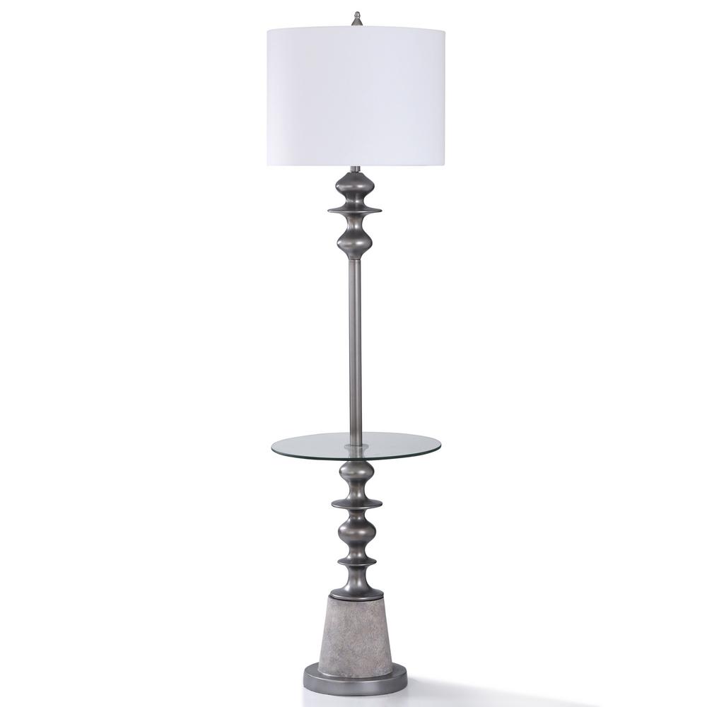 floor lamp with glass table