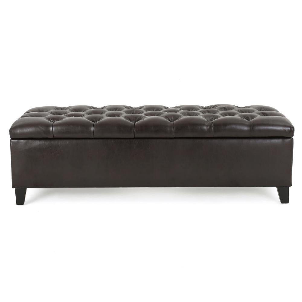 leather - bedroom benches - bedroom furniture - the home depot