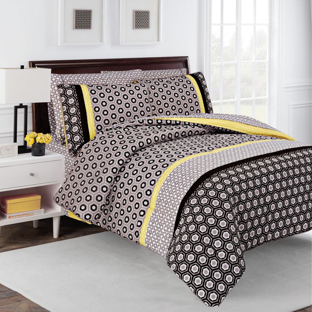 Tao 4 Piece Multicolored Queen Comforter Set 22347 The Home Depot