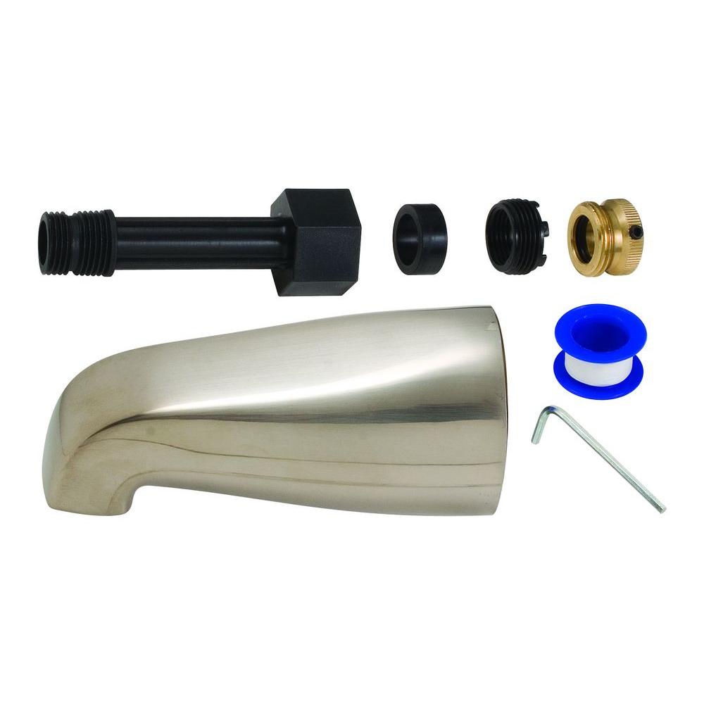 BrassCraft Mixet Universal 51/8 in. Filler Tub Spout in PVD Satin