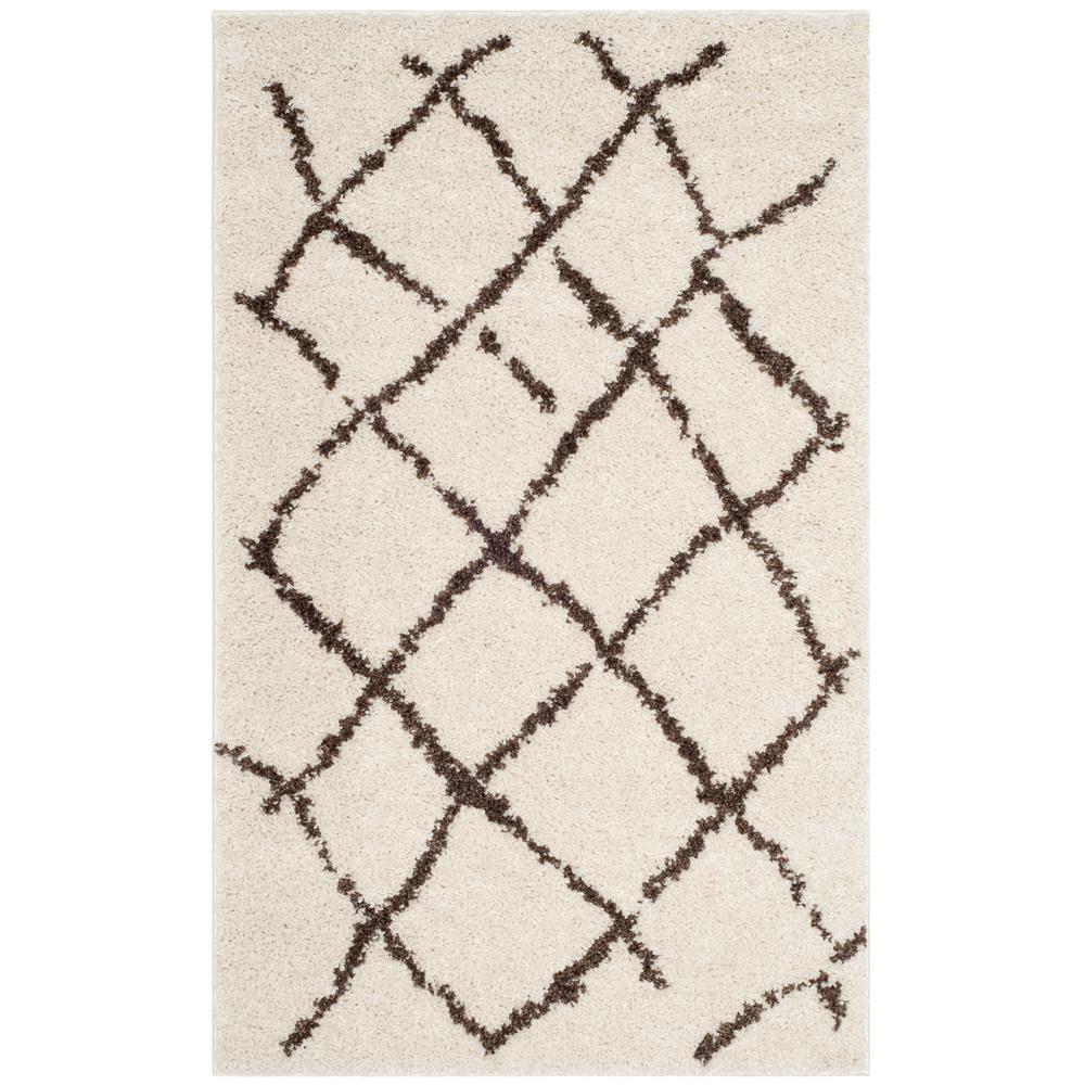 Safavieh Berber Cream Brown 3 Ft X 5 Area Rug
