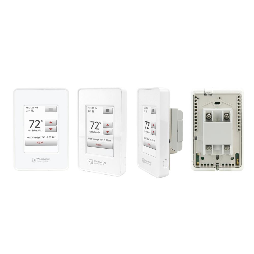 Warmlyyours Nspire Touch Programmable Thermostat With Floor Sensor Udg4 4999 Wy The Home Depot - Warmly Yours Thermostat Manual Warmlyyours Nspire Touch Programmable Thermostat With Floor Sensor Udg4 4999 Wy The Home Depot - Warmly Yours Thermostat Manual
